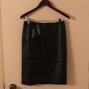 Black leather skirt Talbots size 2
